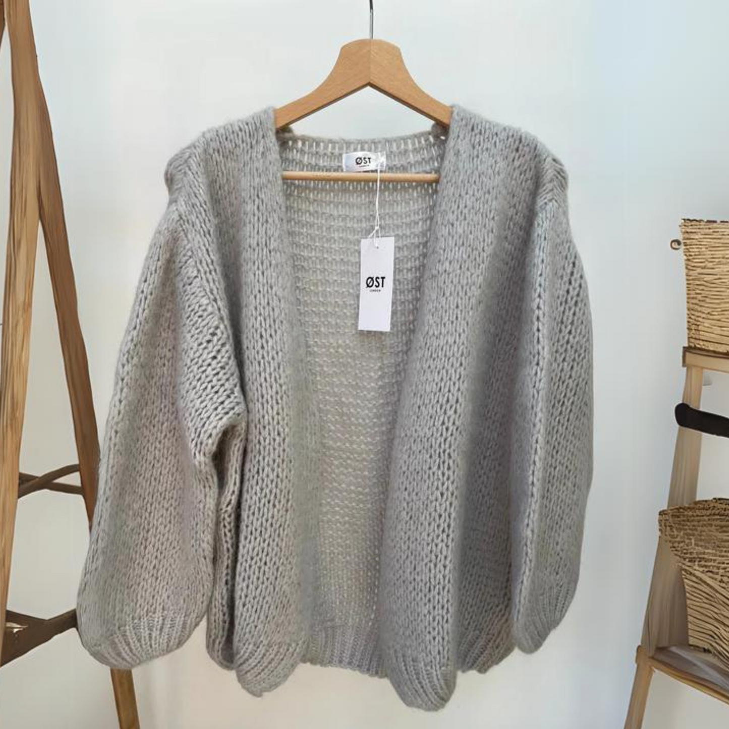 OST London Smila Mohair Cardigan - Light Grey