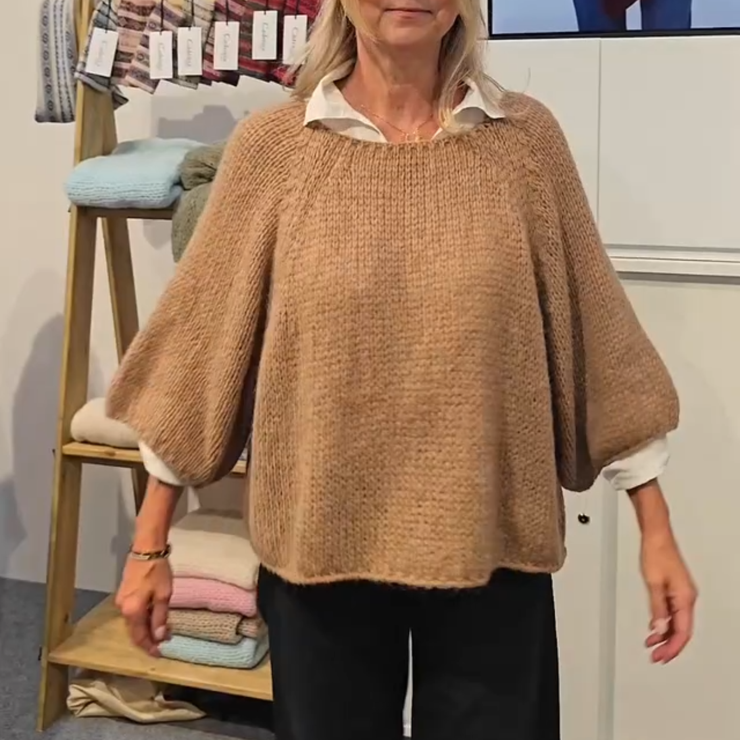 Alpaca Wool Blend Jumper - Truffle