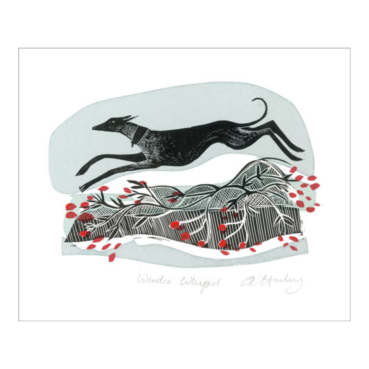 Art Angels Greetings Card - Winter Whippets