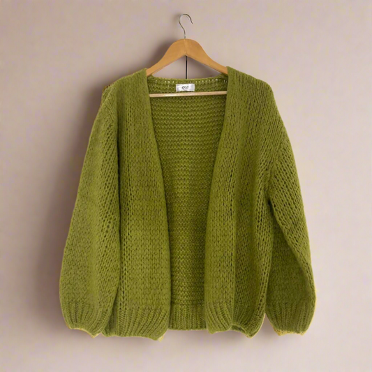 OST London Smila Mohair Cardigan - Lime Green