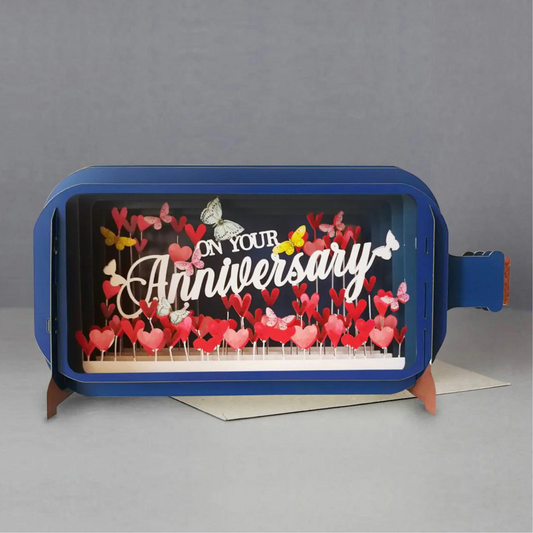 Alljoy Pop Up Greetings Card - Anniversary Hearts