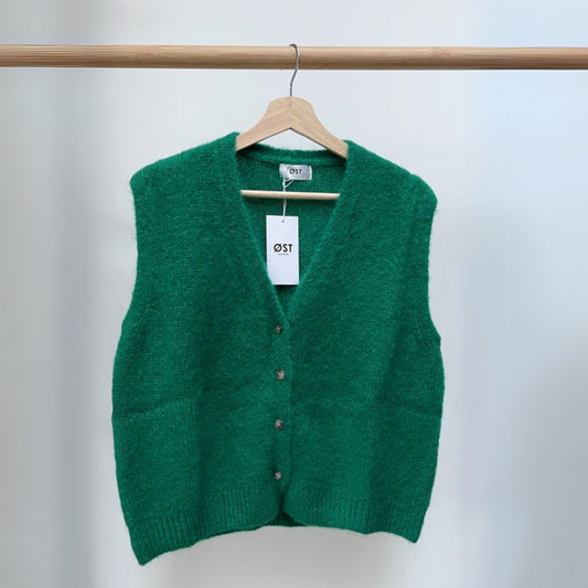 OST London Erika Kid Mohair Vest - Jewel Green