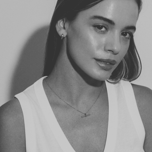 Silver Chain Necklace - T Bar