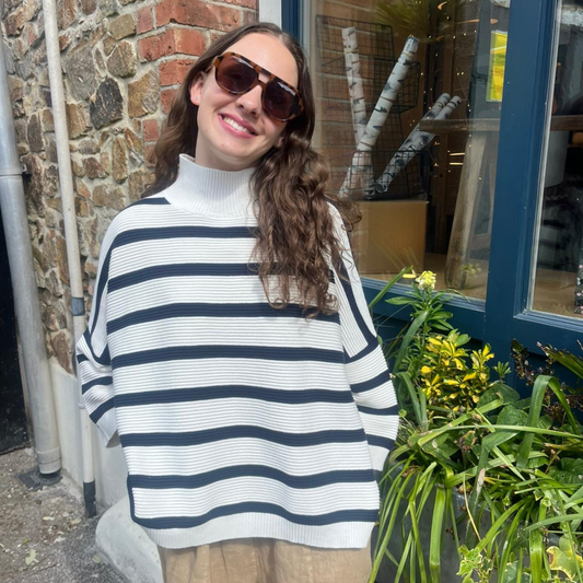 Vicki Jumper - Navy Stripe