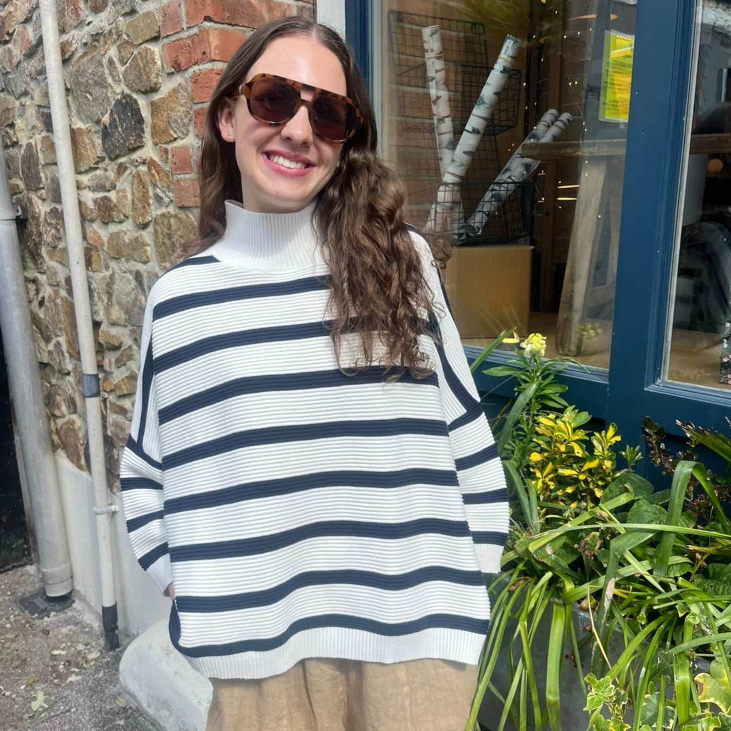 Vicki Jumper - Navy Stripe