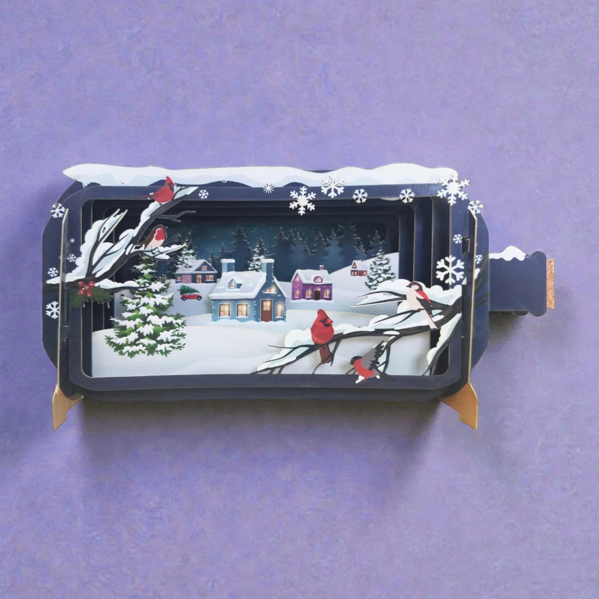 Pop Up Greetings Card - Winter Village