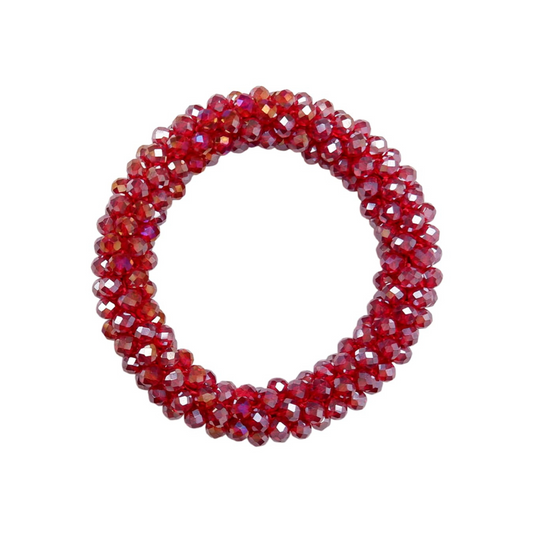 Beaded Sparkle Bracelet - Wine