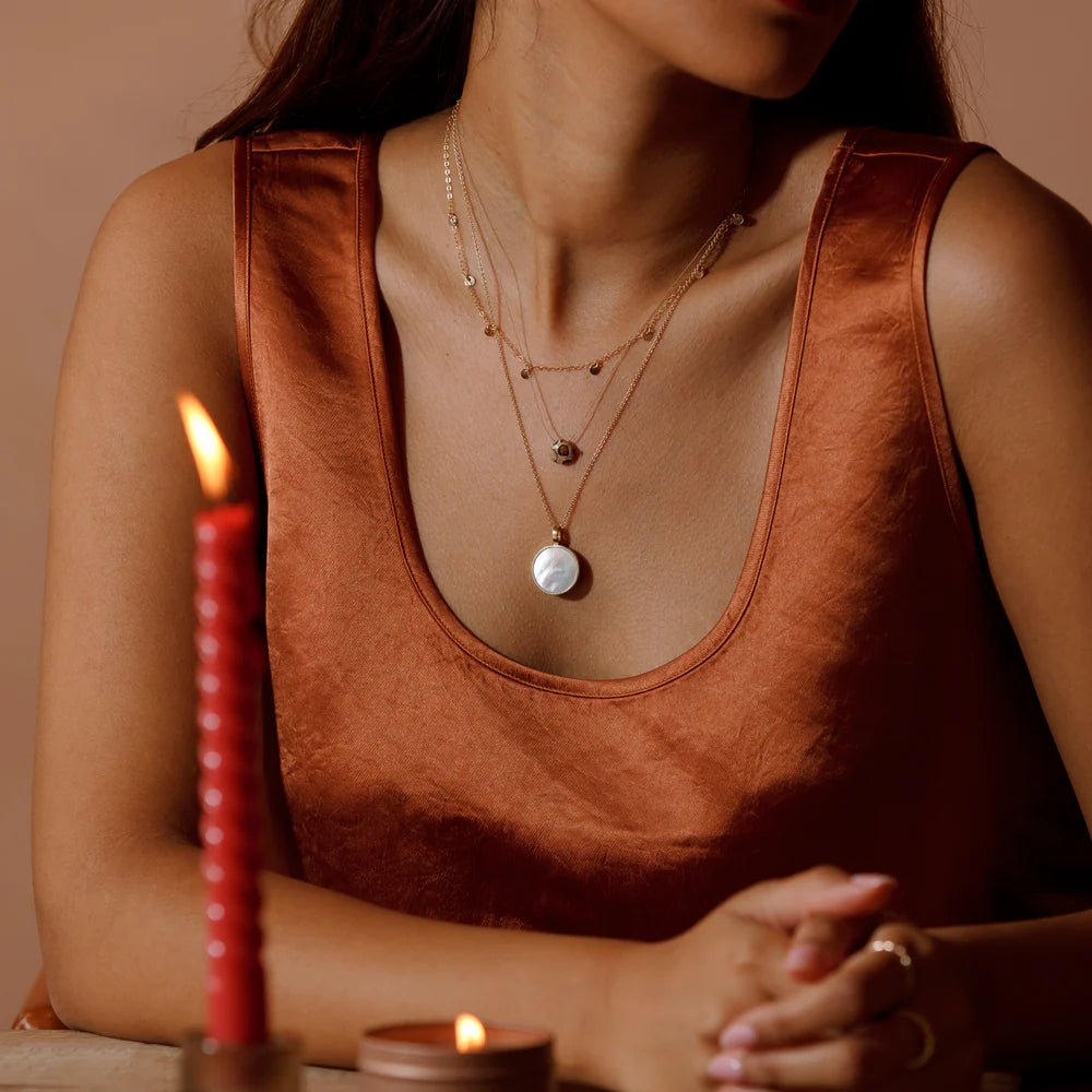 Fine Cord Necklace - Leopard Jasper