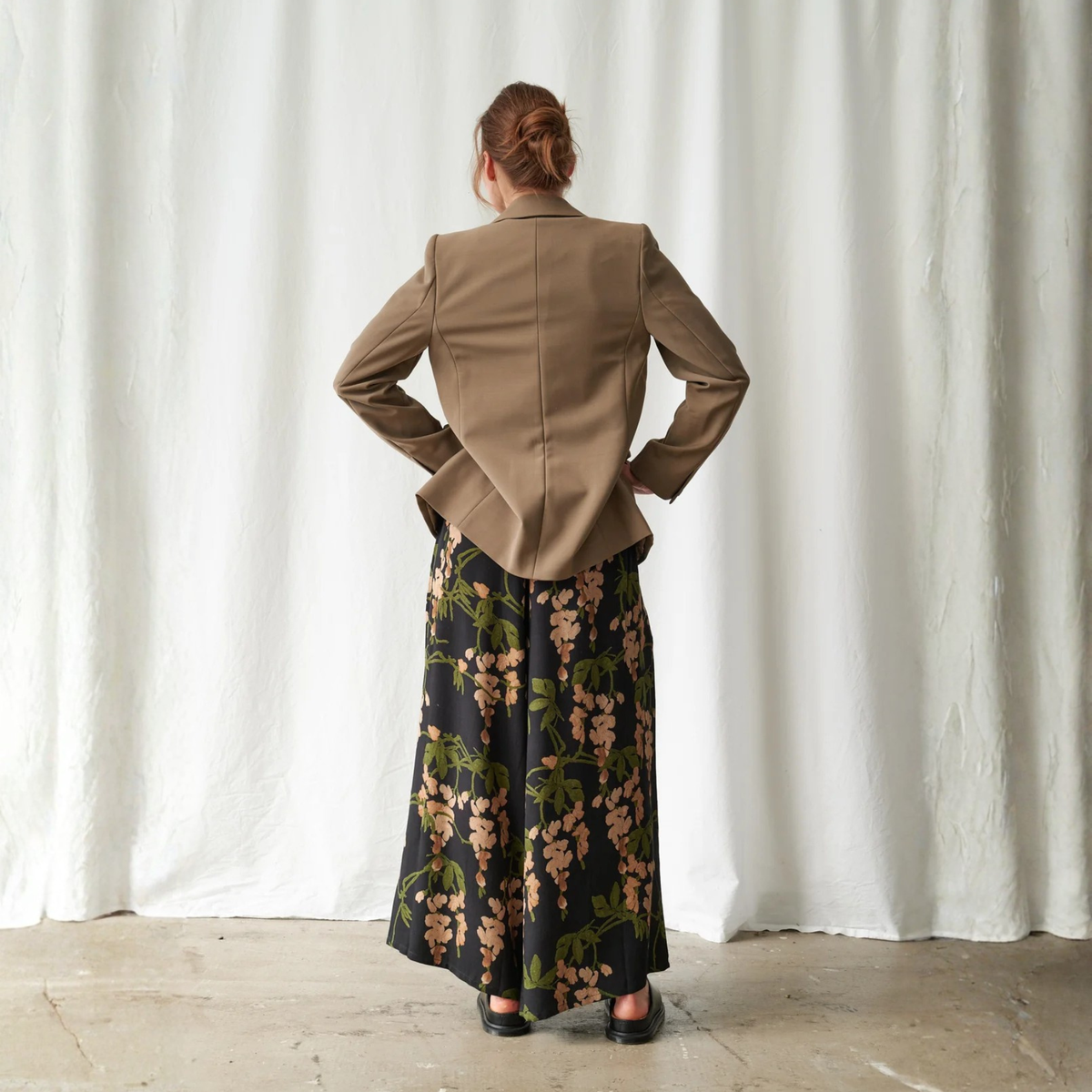 Tencel Palazzo Pants - Wisteria Black