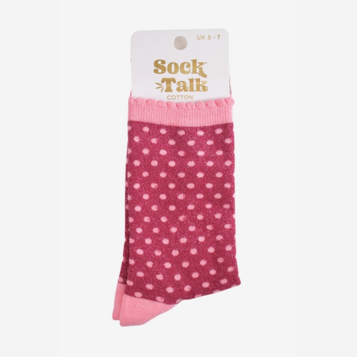 Sock Talk Glitter Socks - Pink and Berry Polka Dots