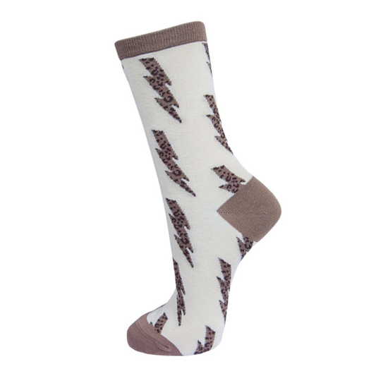 Bamboo Socks - Leopard Lightning