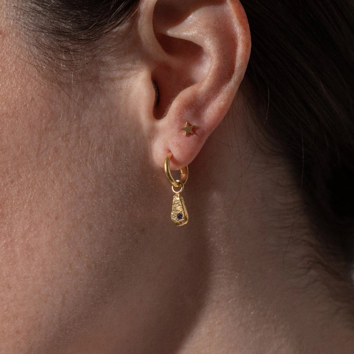 Gold Hoop Stud Earrings - Aya