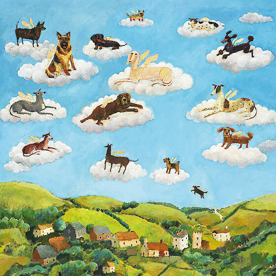 Greetings Card - All Dogs Go To Heaven
