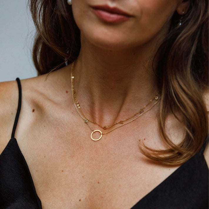 Fine Gold Chain Necklace - Unity Circle