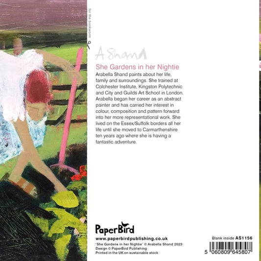 Greetings Card - She Gardens in her Nightie