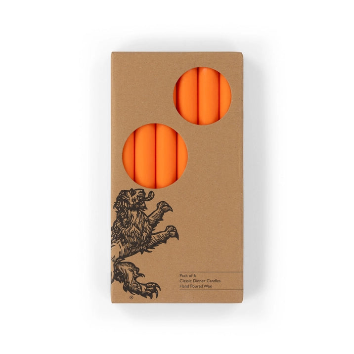 British Colour Standard Dinner Candles - Pack of 6