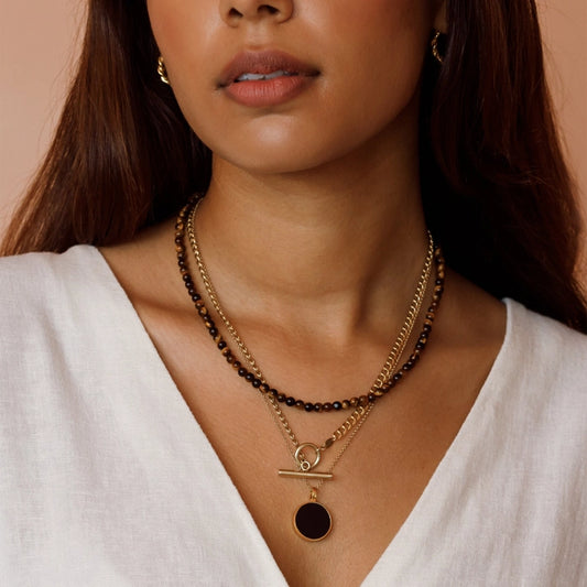 Āina Beaded Necklace - Tigers Eye