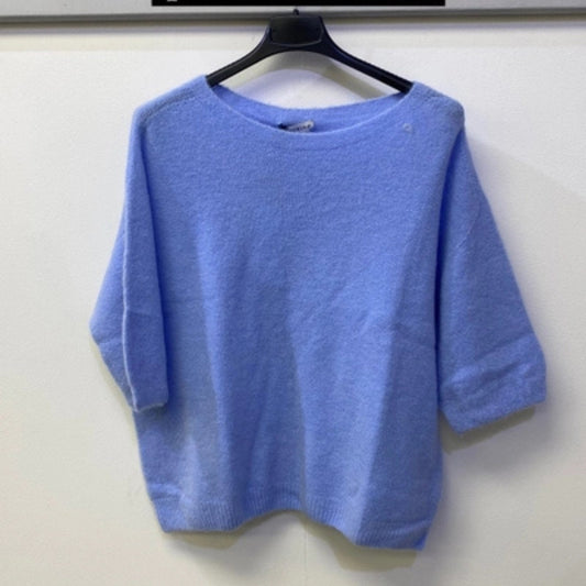 Bellerina Paris Alpaca Blend Crew Neck Jumper - Pale Blue