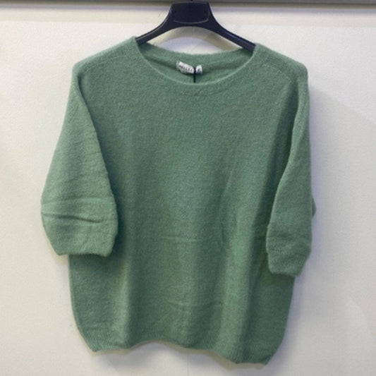 Bellerina Paris Alpaca Blend Crew Neck Jumper - Sage Green