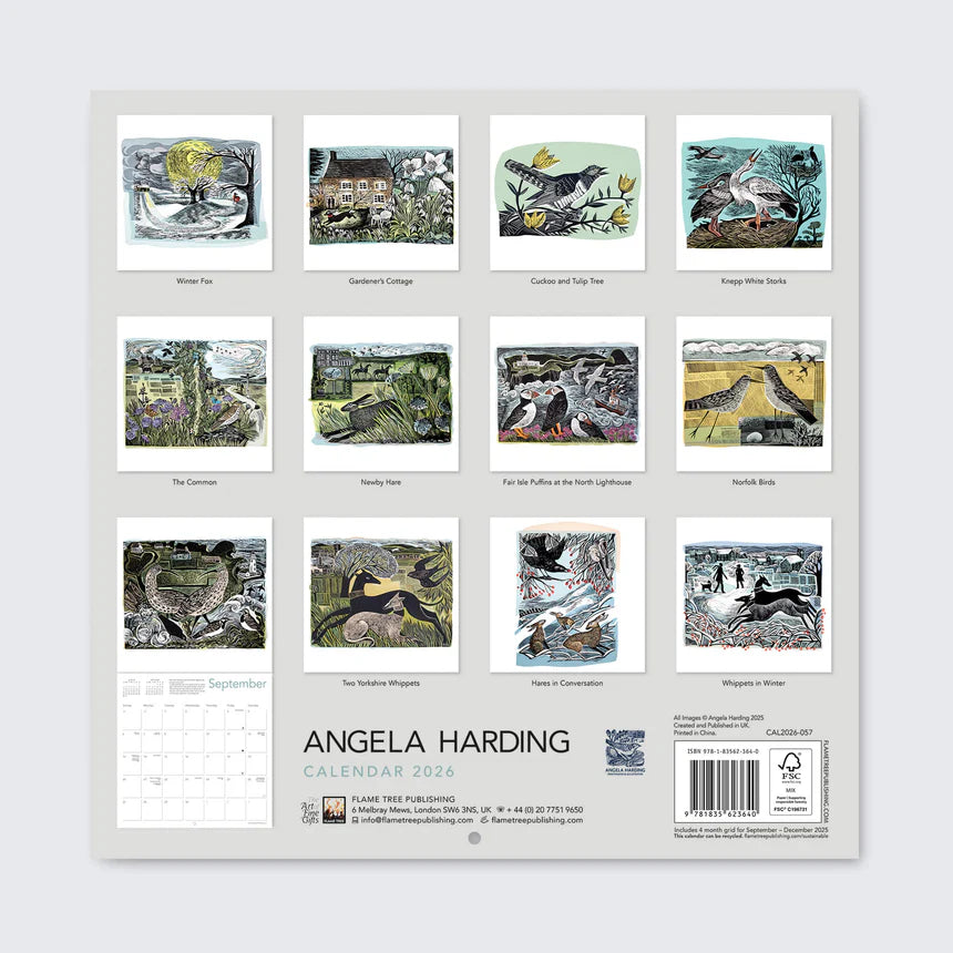 Angela Harding 2026 Wall Calendar