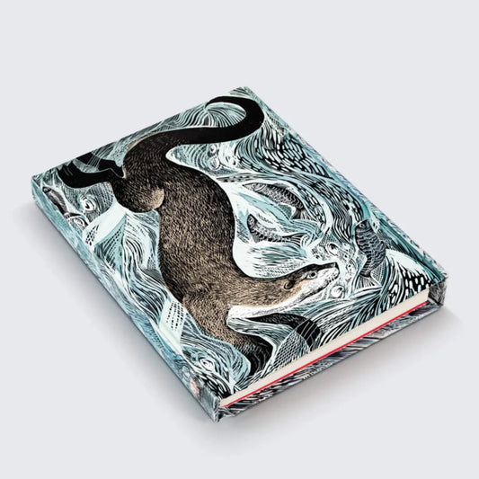 Hardback Foiled Journal - Fishing Otter