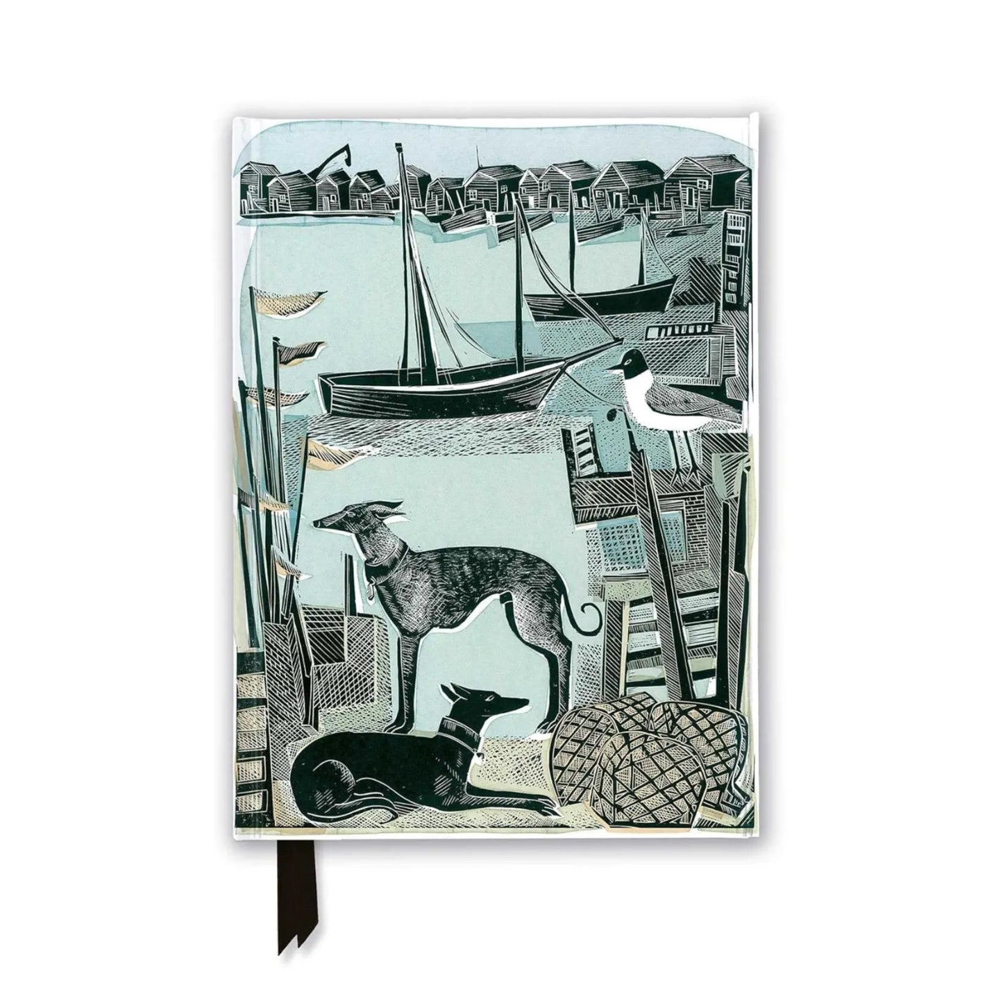 Angela Harding Hardback Foiled Journal - Harbour Whippets