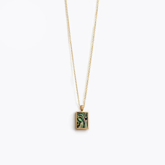 Wanderlust Life Fine Gold Chain Arcana Necklace - Pāua Shell Pendant