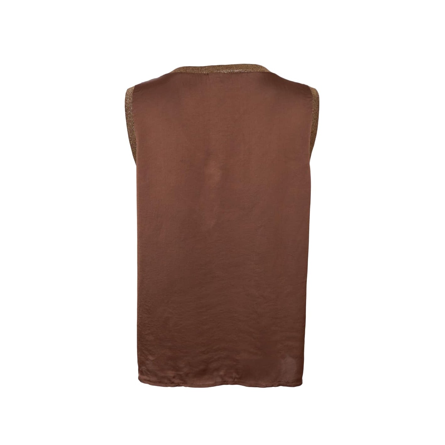 Mabel Sleeveless V-Neck Blouse - Espresso