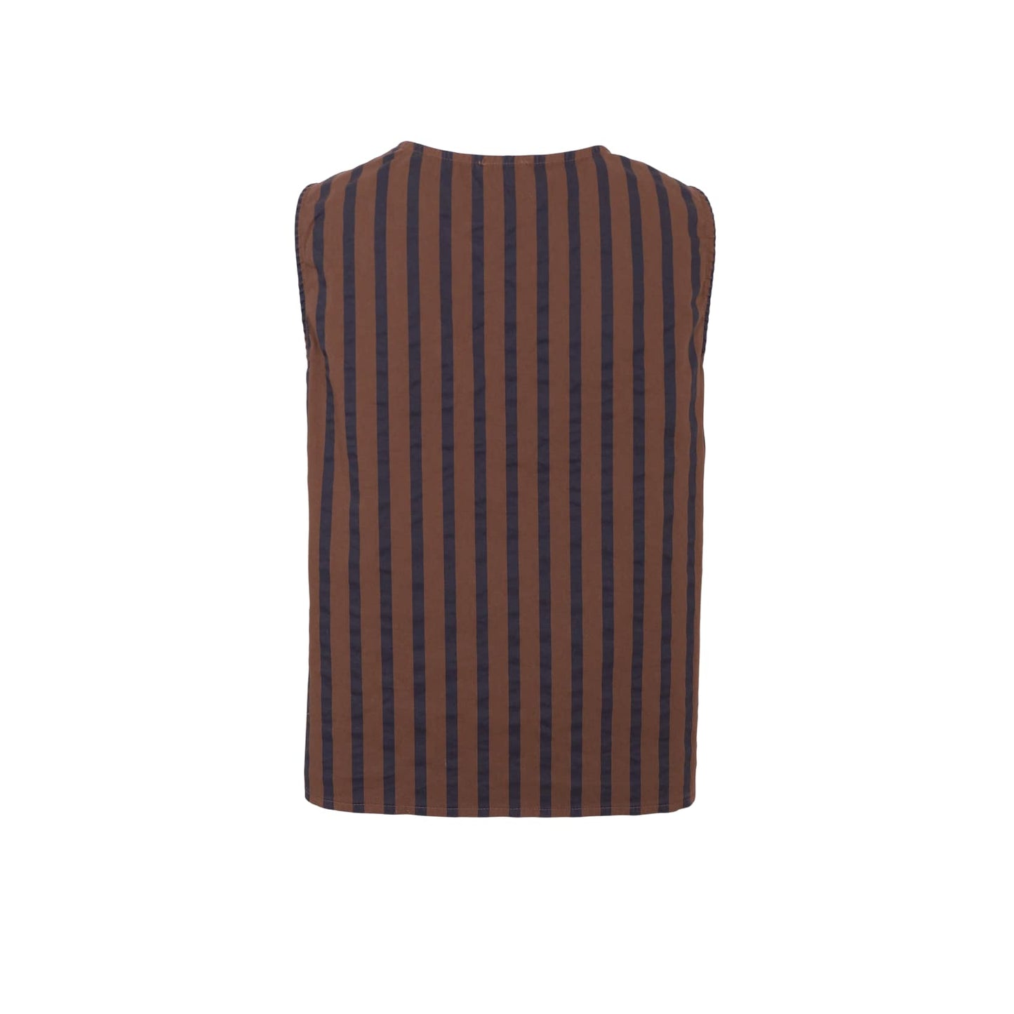 Sleeveless Striped Top - Espresso Brown