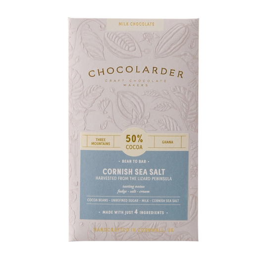 Cornish Sea Salt 50% Milk Chocolate Bar