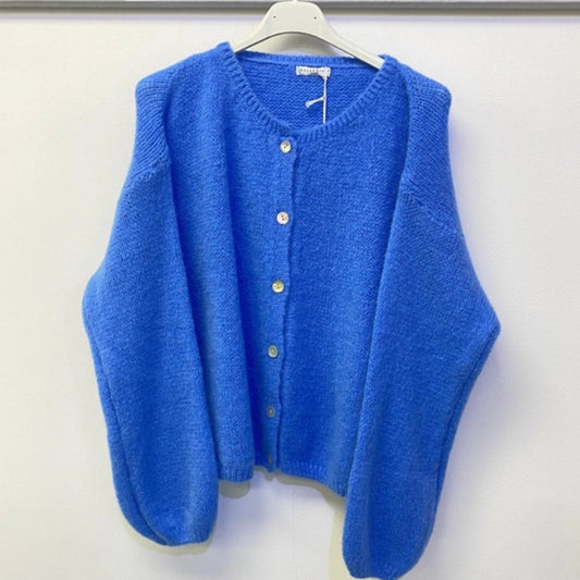 Bellerina Paris Mohair Blend Cardigan - Cornflower Blue
