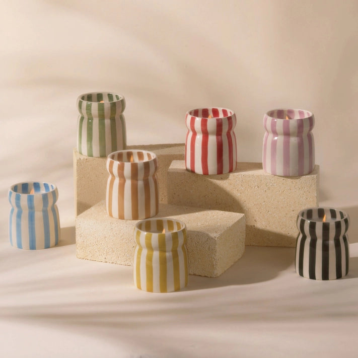 Cabana Stripe Candle - Hibiscus Bay