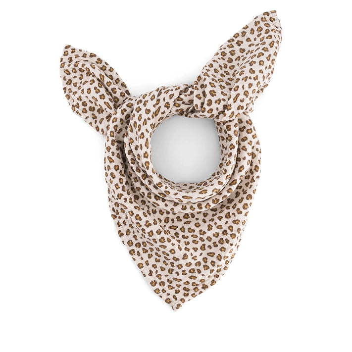 Square Scarf - Greige Mini Leopard