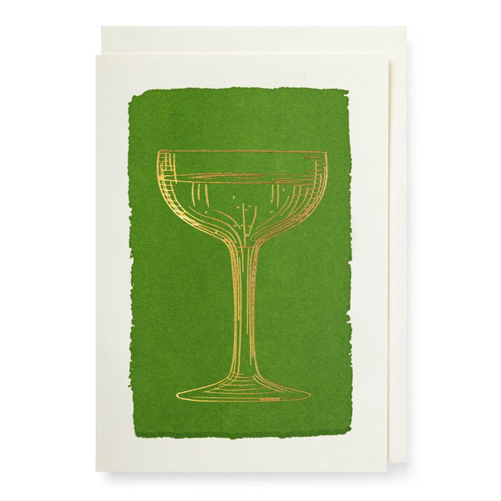 Mini Greetings Card - Champagne