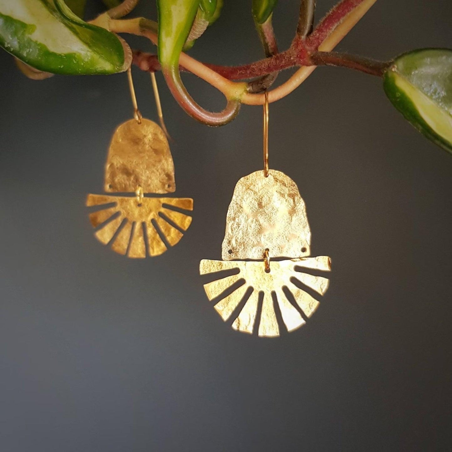 Nic Danning Brass Earrings - Cardoon