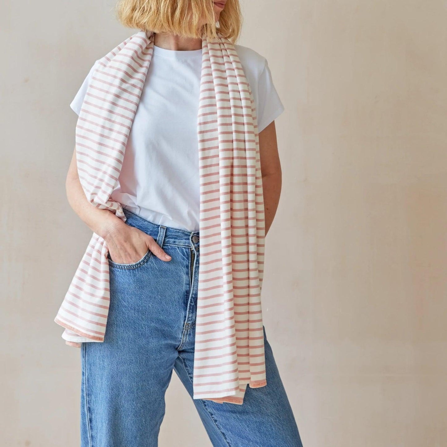 Chalk UK Sally Scarf - Dusky Pink