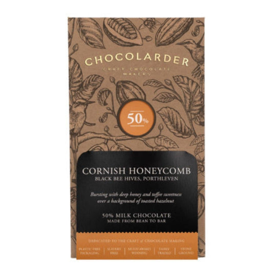 Chocolarder Bar - Cornish Honeycomb 50% Milk Chocolate