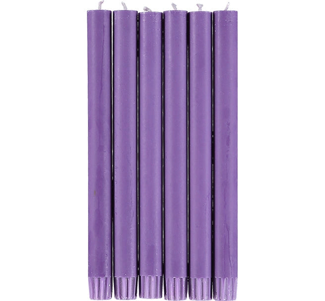 British Colour Standard Dinner Candles - Pack of 6