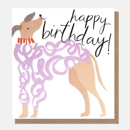 Greetings Card - Happy Birthday Whippet