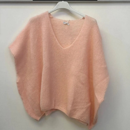 Drop Shoulder Mohair Blend Tank Top - Baby Pink