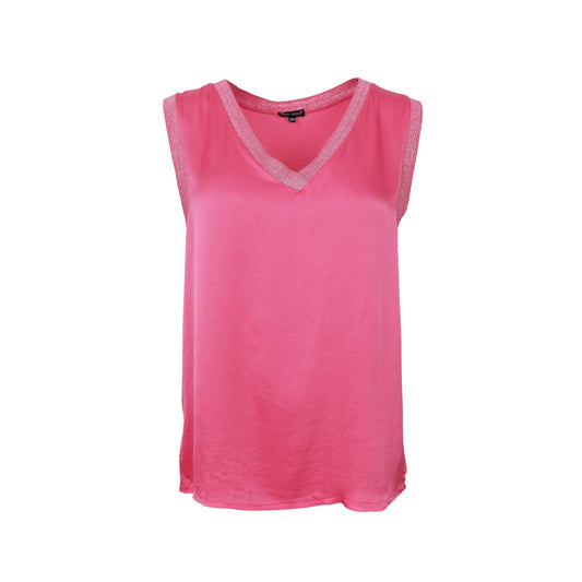 Mabel Sleeveless V-Neck Blouse - Pink