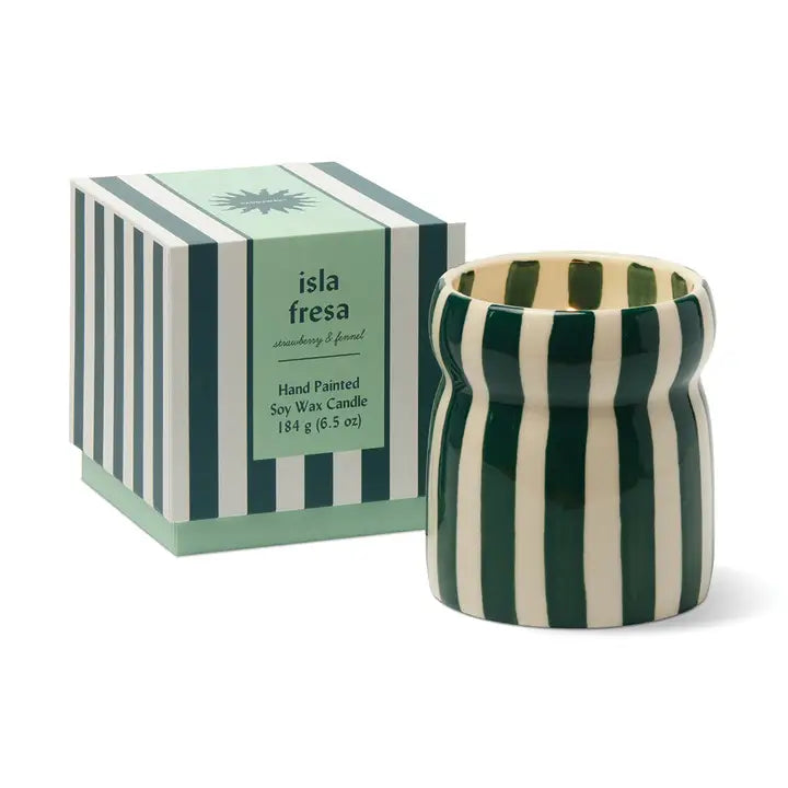 Cabana Stripe Candle - Isla Fresa