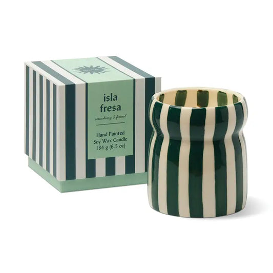 Cabana Stripe Candle - Isla Fresa