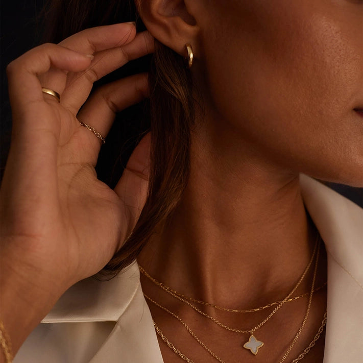 Gold Hoop Earrings - Zanya