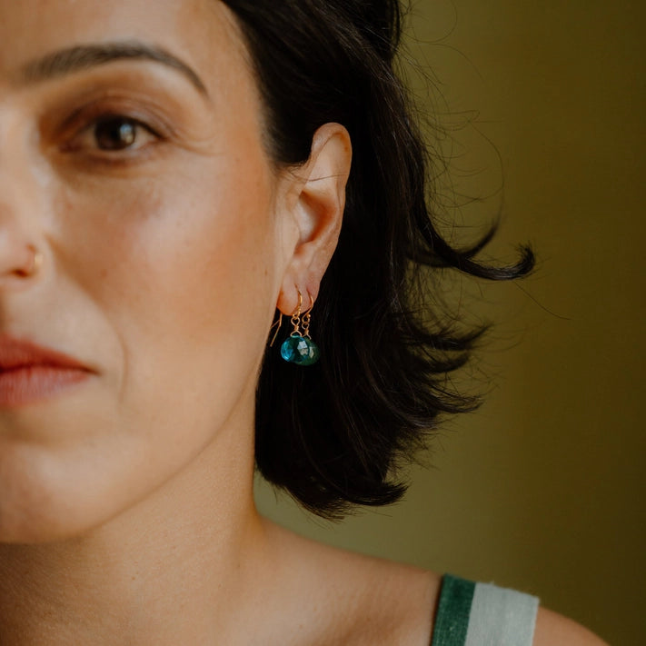 Isla Drop Earrings - Portofino Blue Quartz