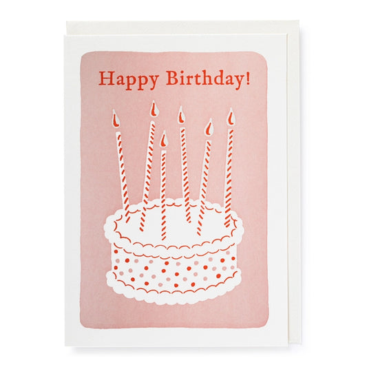 Greetings Card - Happy Birthday Cake
