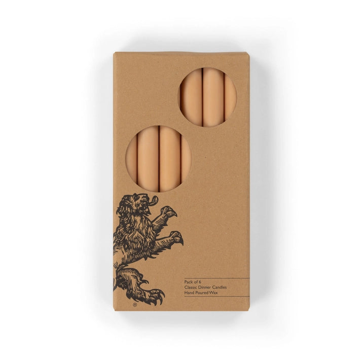 British Colour Standard Dinner Candles - Pack of 6