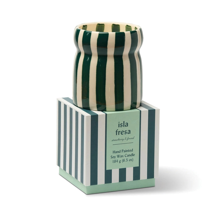 Cabana Stripe Candle - Isla Fresa