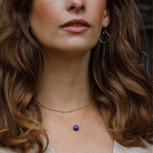 Fine Cord Gemstone Necklace - Lapis Lazuli