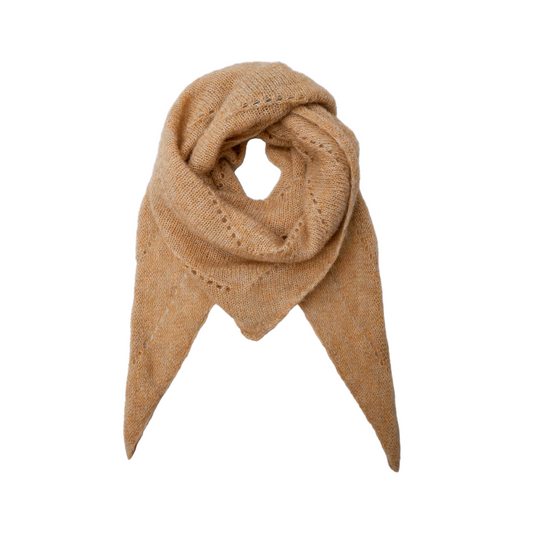Black Colour DK Alpaca Mini Scarf - Frappe